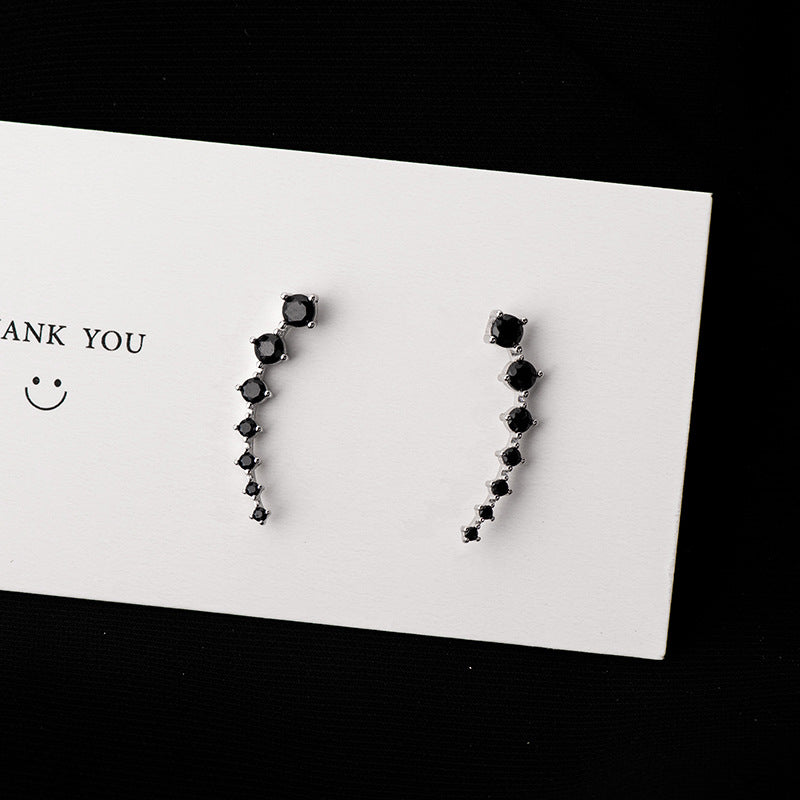 Pave-set Climber Earrings