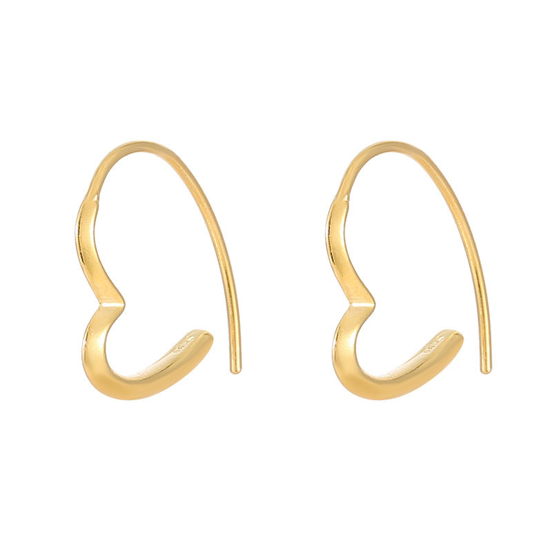 Modern Heart Shape Hoop Earrings