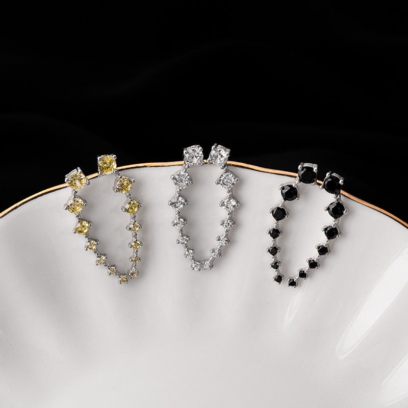 Pave-set Climber Earrings