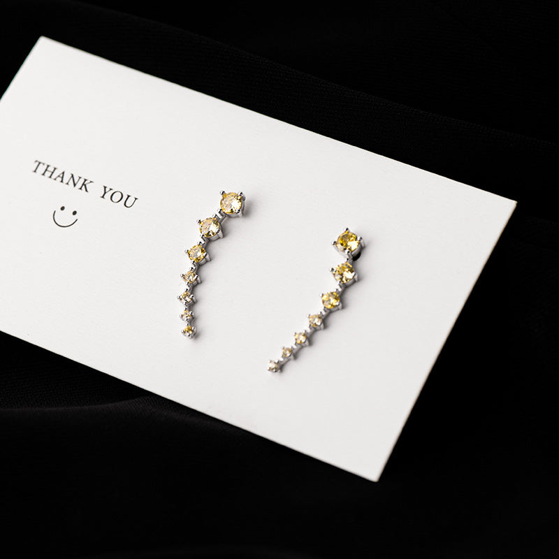 Pave-set Climber Earrings