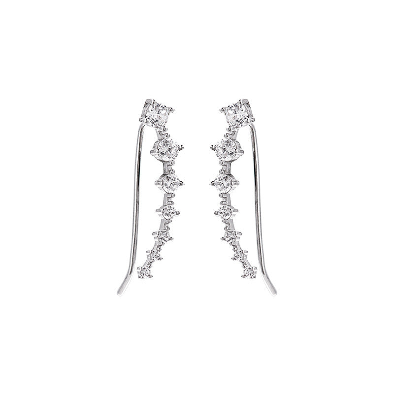 Pave-set Climber Earrings