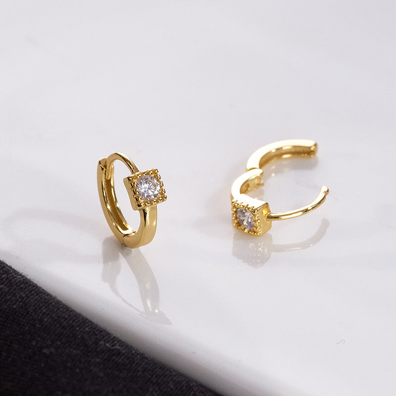 CZ Pave Huggie Earrings